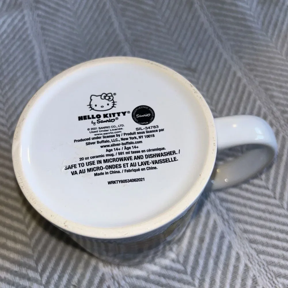 Sanrio Hello Kitty Halloween Black Cat Orange Pumpkins‎ Moon Mug 20 oz.